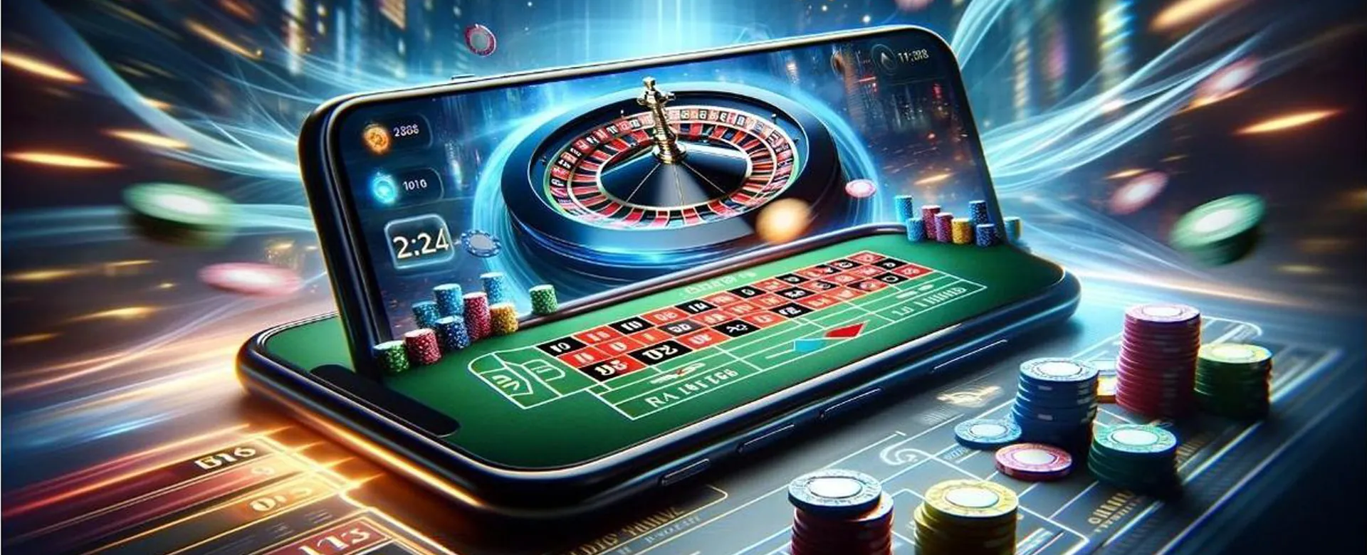 Vibrant spinplus online casino lobby with various games and golden accents